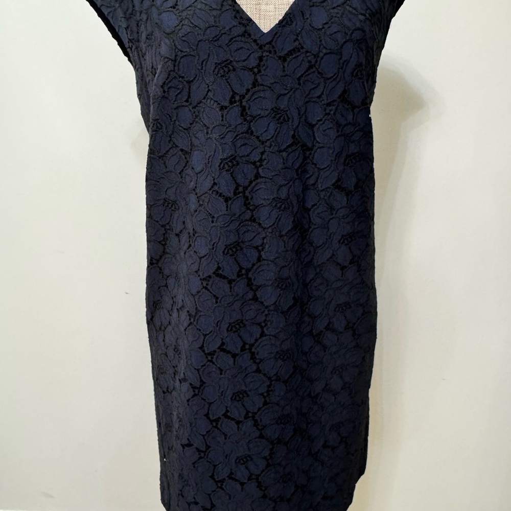 J. Crew Midnight Blue Lace Midi Dress